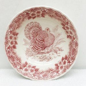 Myott Factory Archive Illustration Thanksgiving QUEEN'S Bowl Cereal Soup Pink